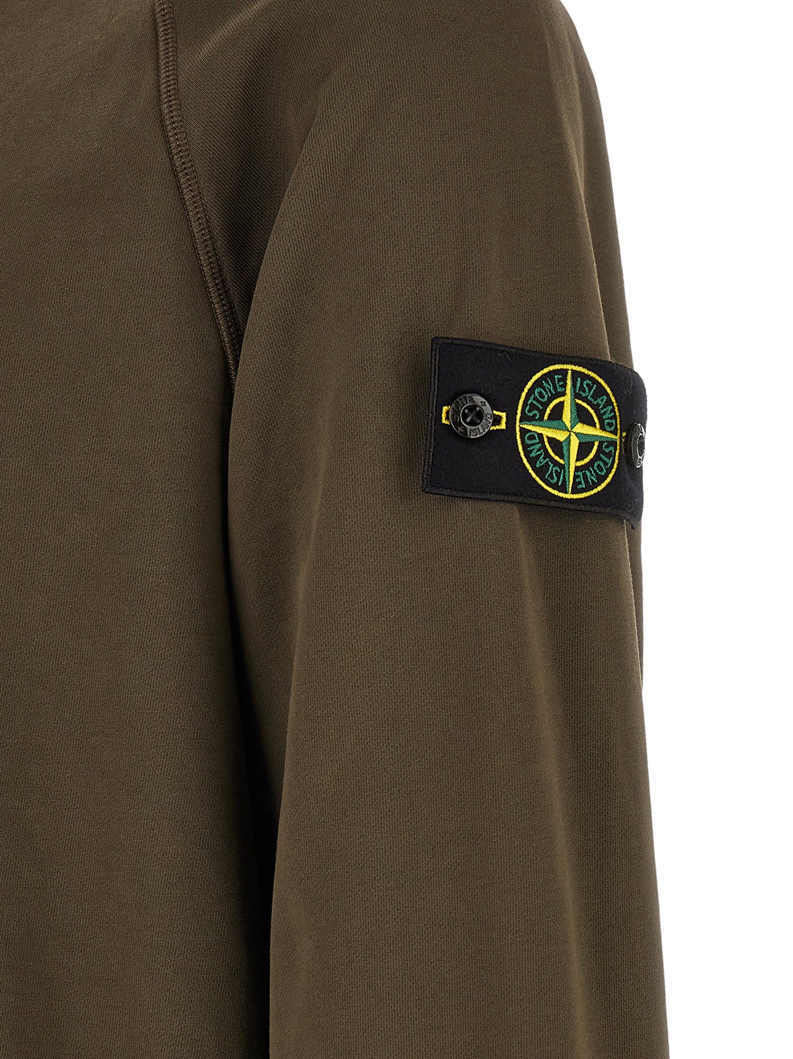 Stone Island Garment-Dyed Cotton Sweatshirt — Gray, view 5