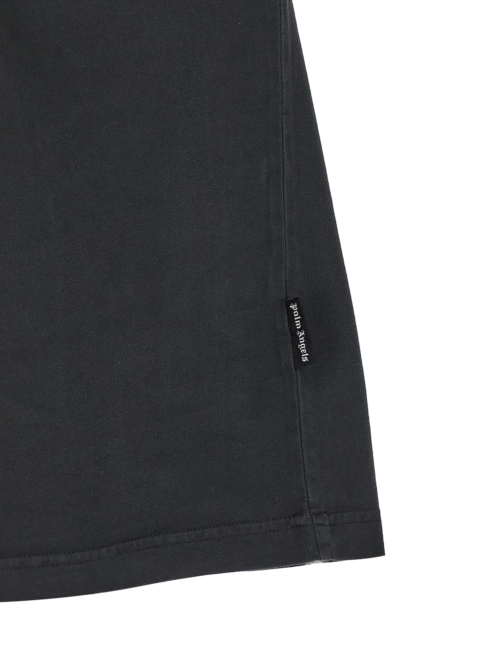 Palm Angels Craquelé Logo-Print Cotton T-Shirt — Black, view 4