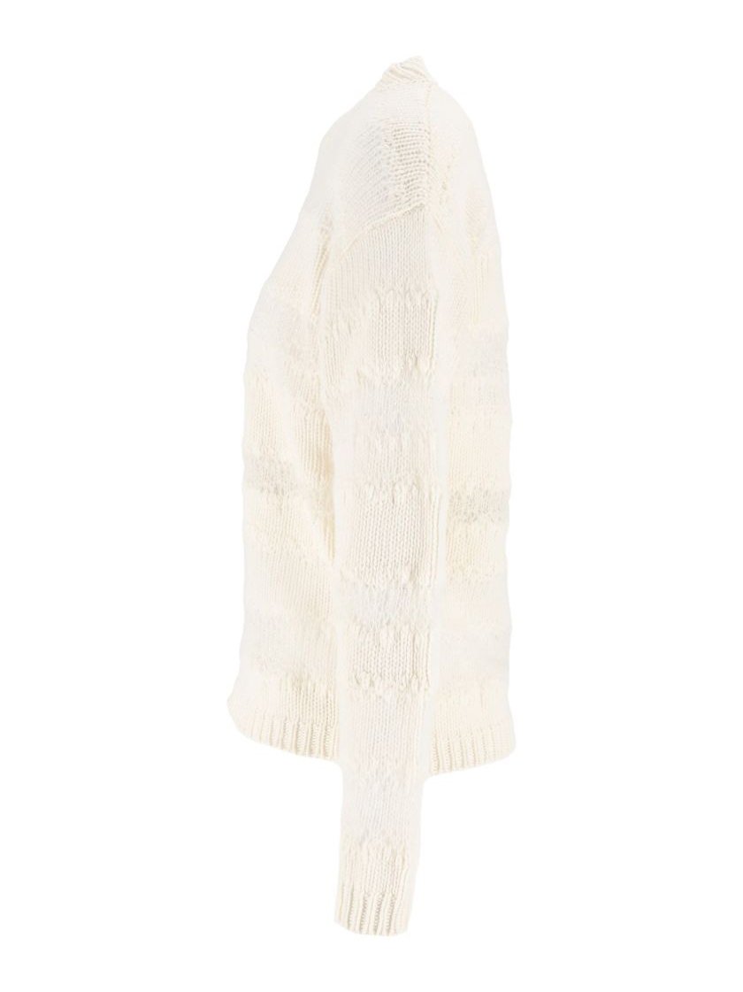 Fabiana Filippi Sequin-Embellished Wool Sweater — Cream, view 3