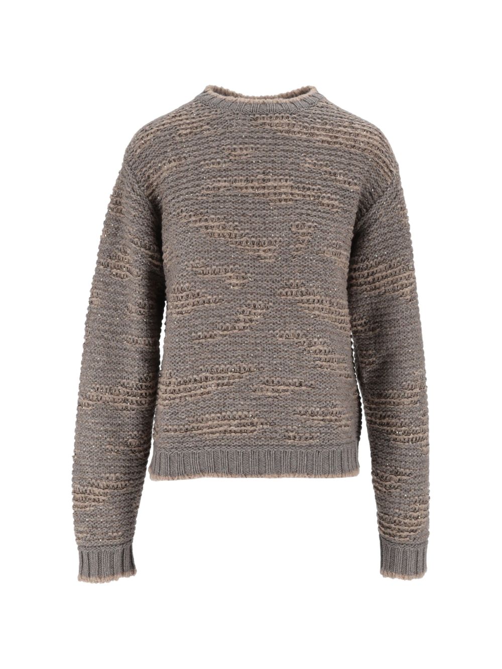 Fabiana Filippi Chunky-Knit Wool Blend Sweater — Grey by Fabiana Filippi
