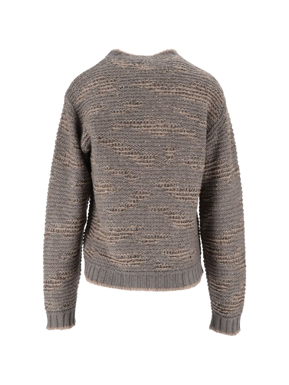 Fabiana Filippi Chunky-Knit Wool Blend Sweater — Grey, view 2