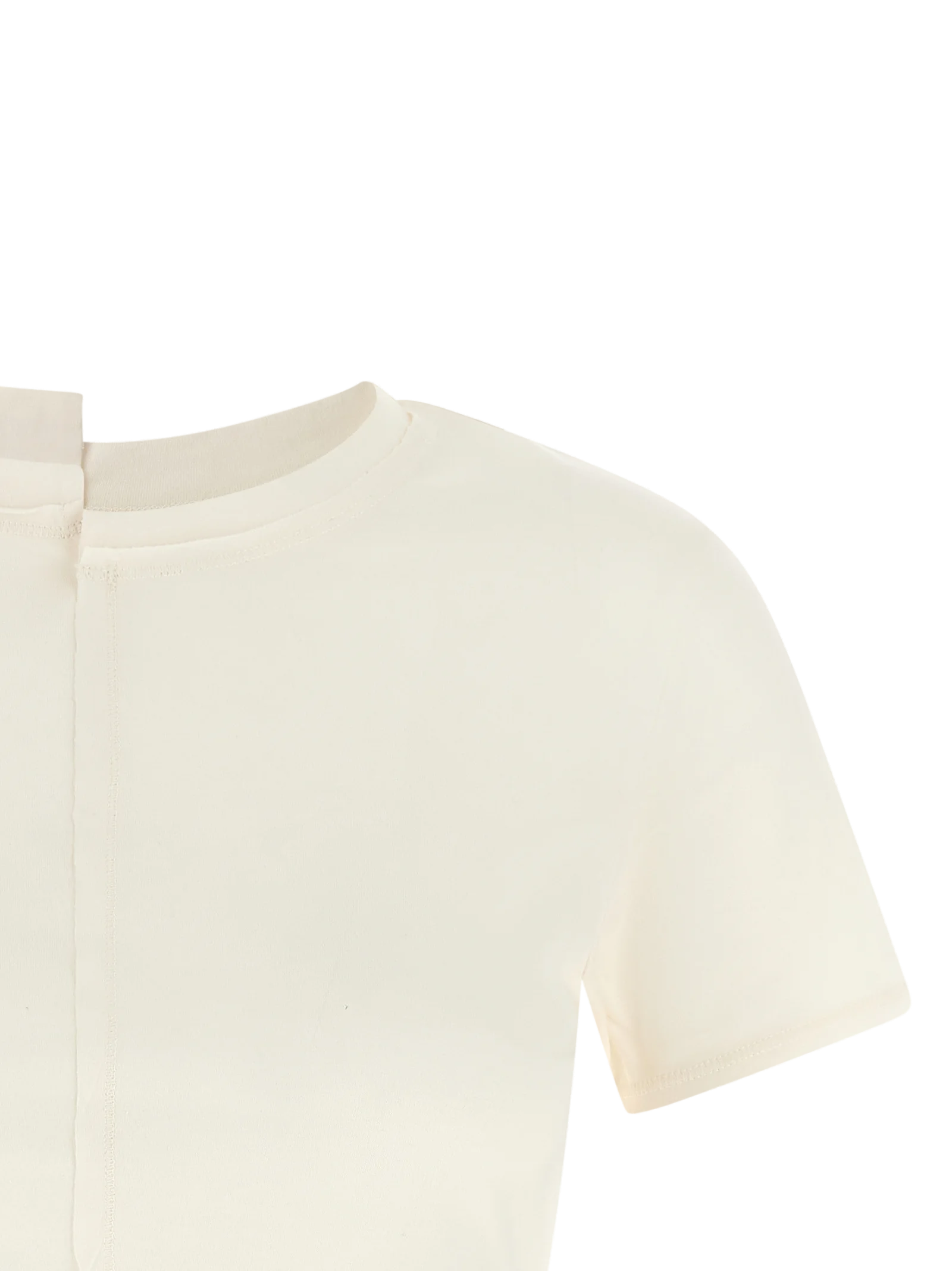 Y-3 Deconstructed Cotton T-Shirt — White, view 3