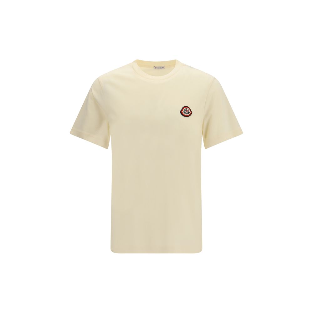 Moncler Logo-Patched Cotton T-Shirt — Beige by Moncler