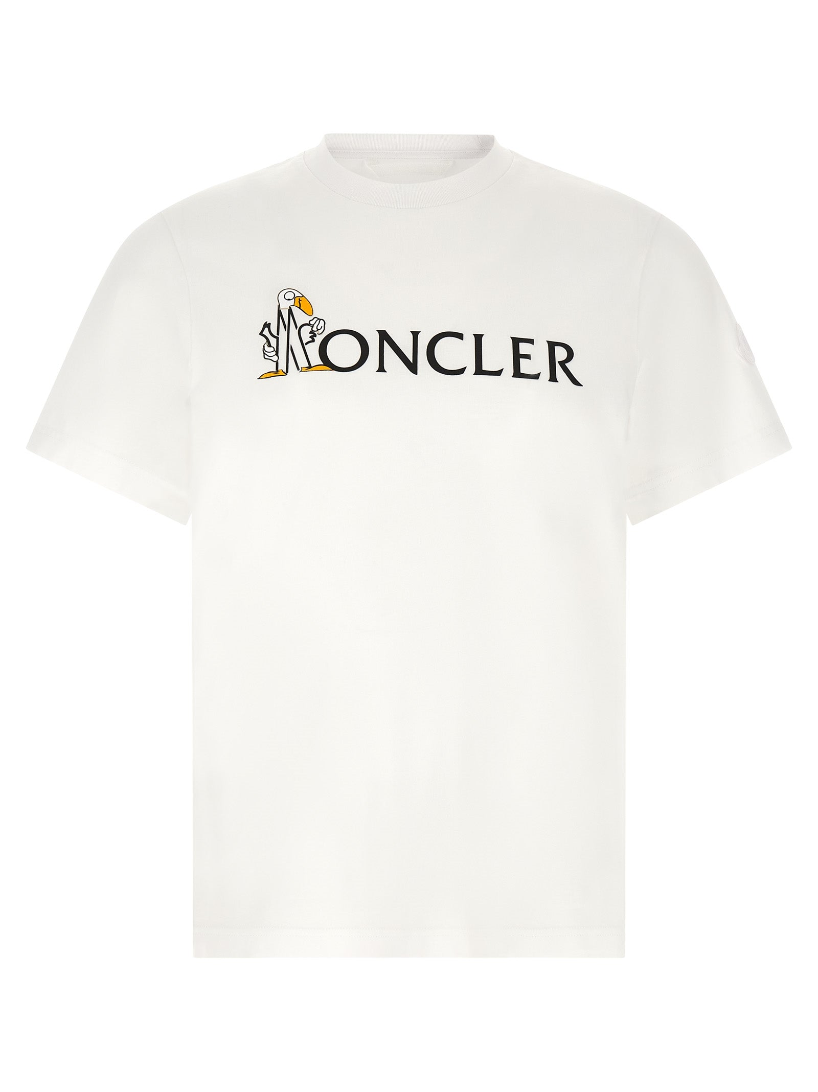 Moncler Logo-Graphic Cotton T-Shirt — White by Moncler