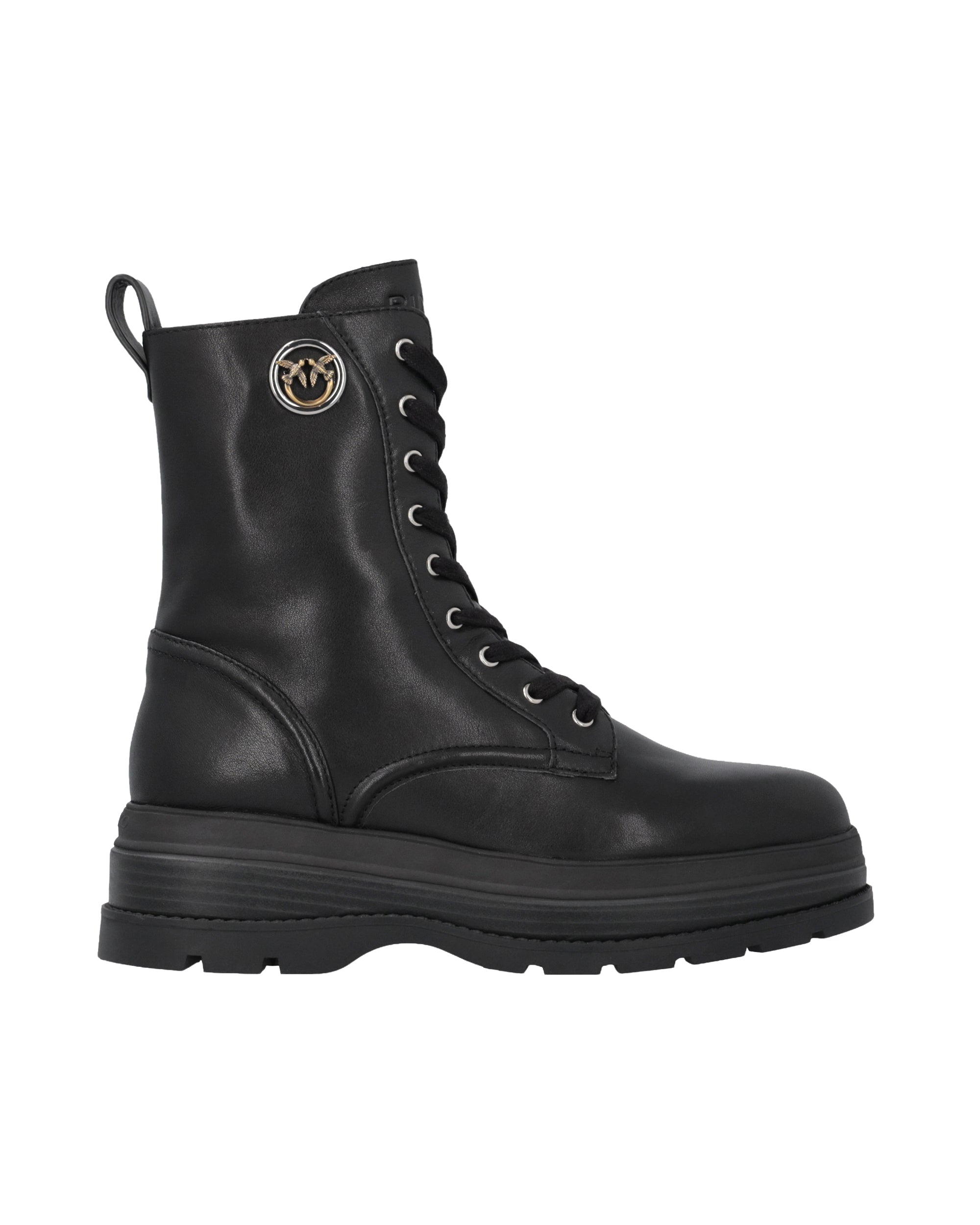 Pinko Eva Combat Boot — Black by Pinko