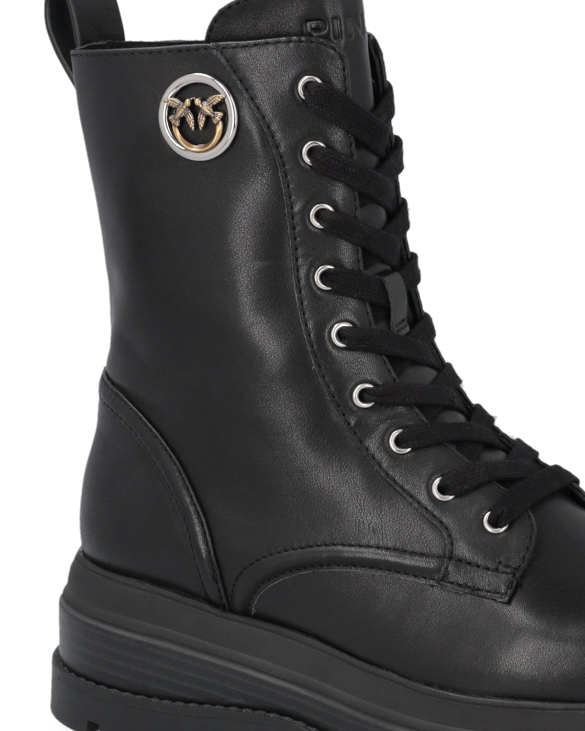 Pinko Eva Combat Boot — Black, view 3