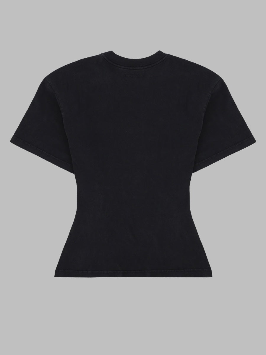 CourrèGes Logo-Embroidered Cotton T-Shirt — Black, view 2
