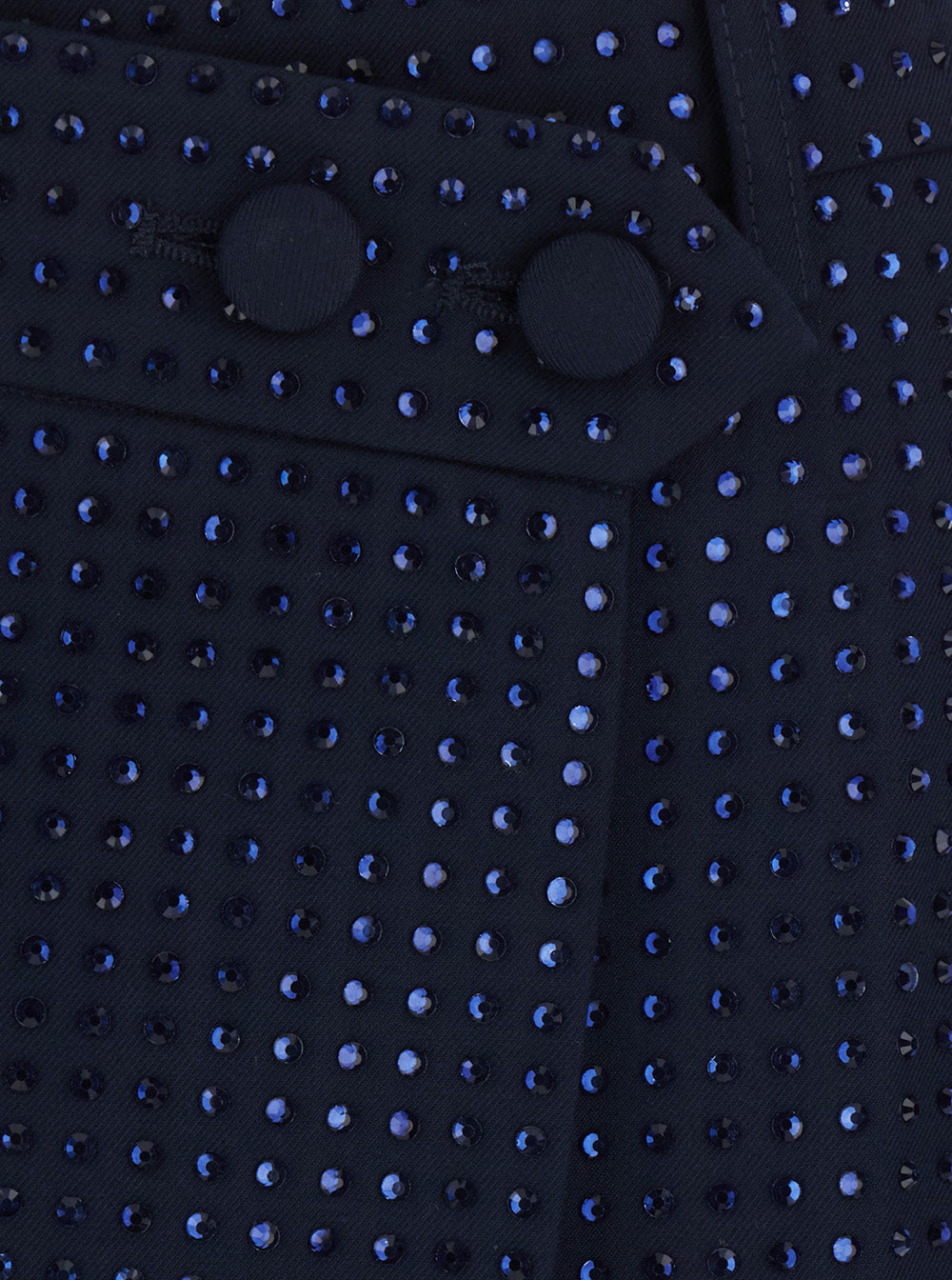 Pinko Sequin-Embellished Tech Fabric Skirt — Blue, view 3
