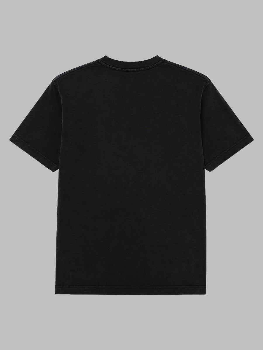Casablanca Egypt Print Organic Cotton T-Shirt — Black, view 2