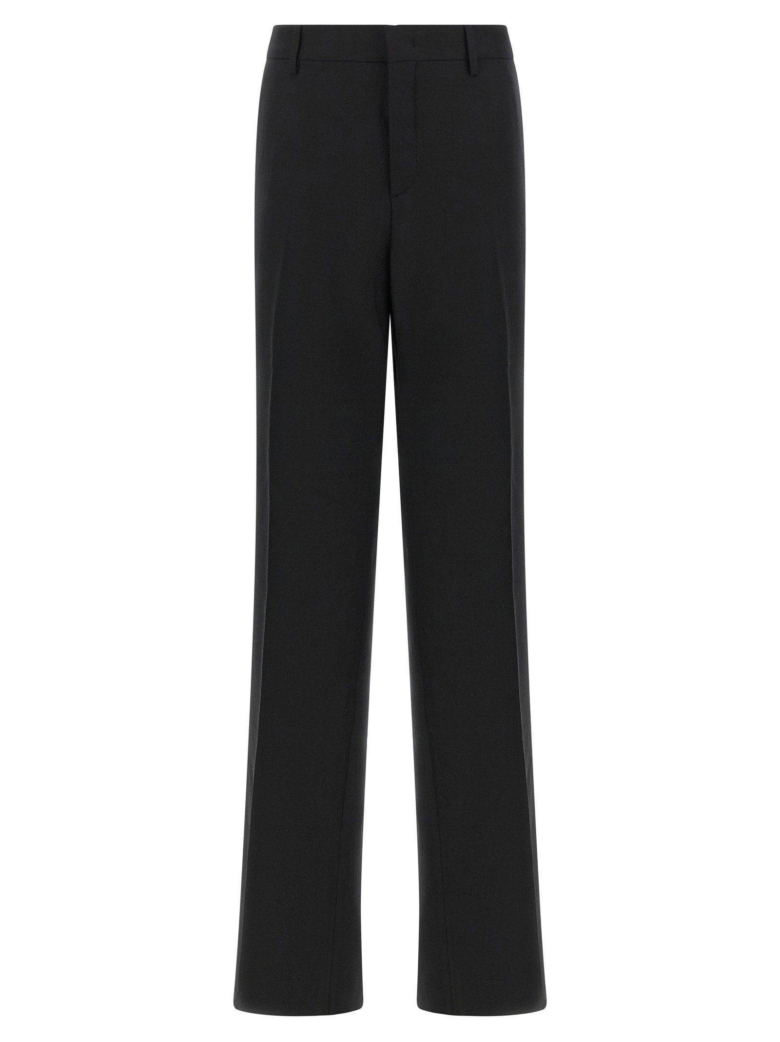 Tagliatore Virgin Wool Tailored Trousers — Black by Tagliatore