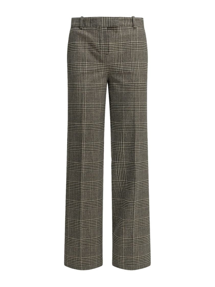 Circolo 1901 Prince of Wales Checked Cotton Trousers — Olive by Circolo 1901