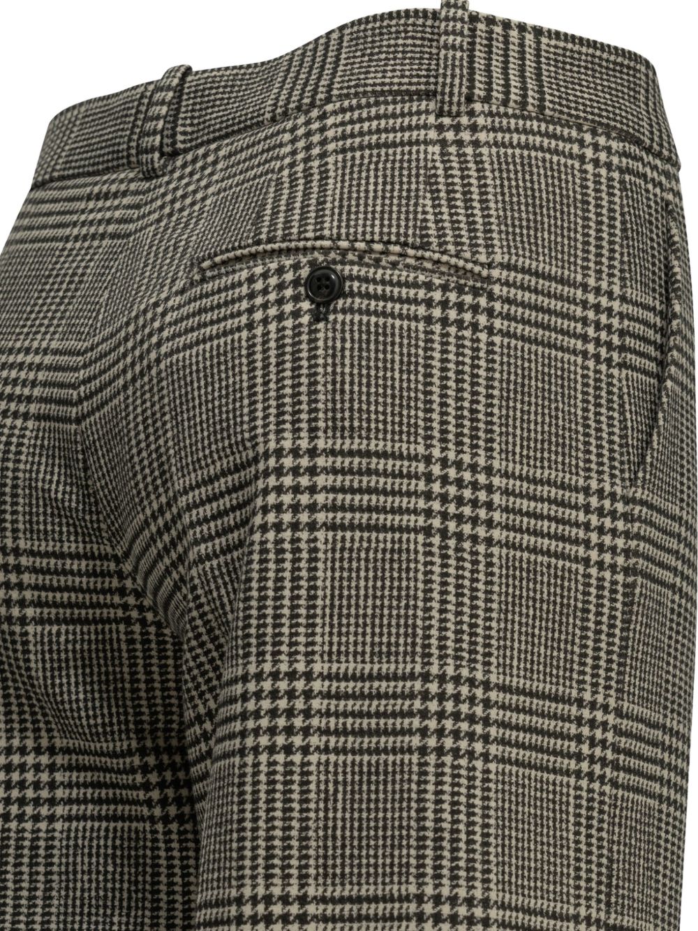 Circolo 1901 Prince of Wales Checked Cotton Trousers — Olive, view 4
