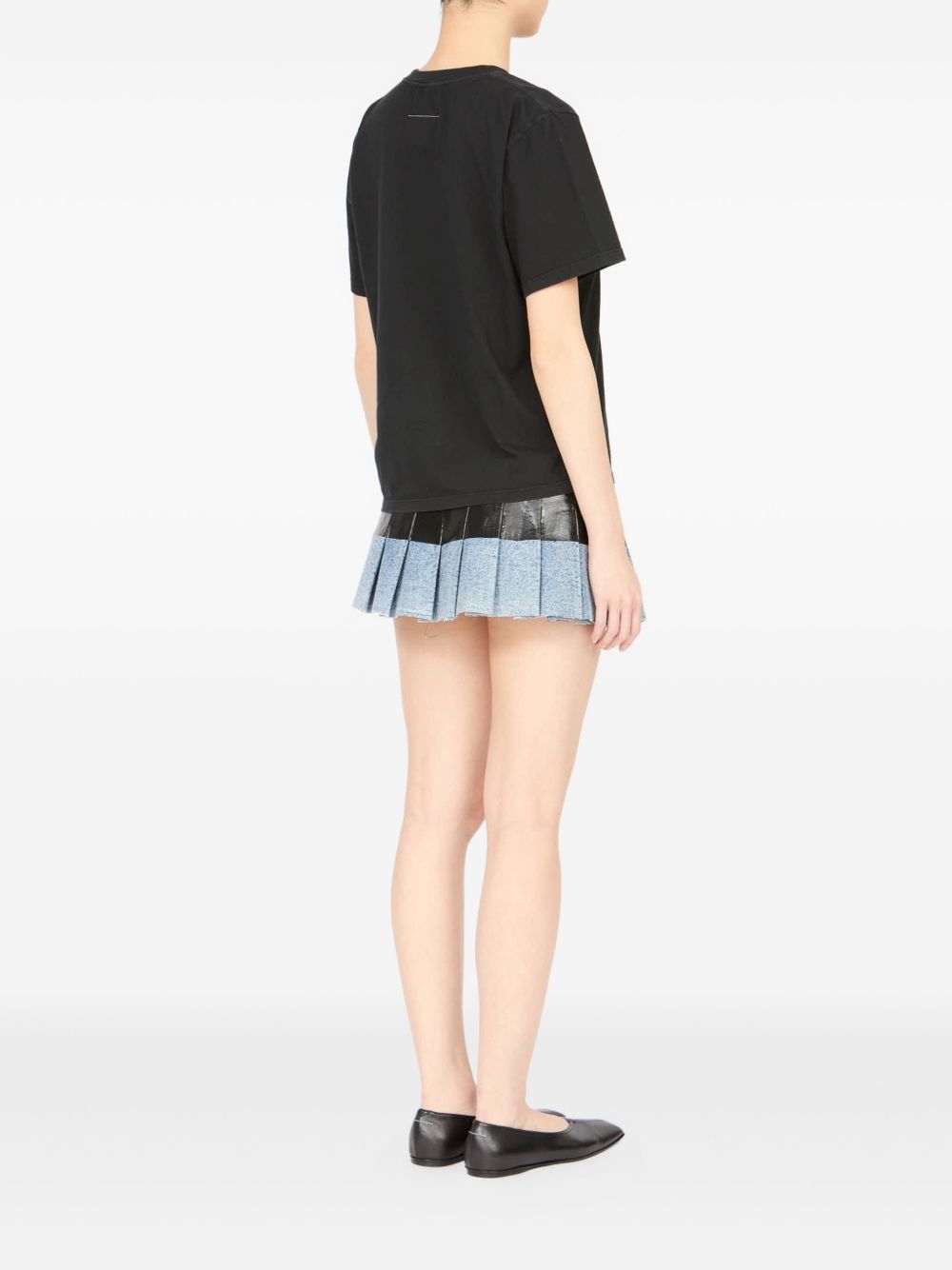 MM6 Maison Margiela Logo-Print Cotton T-Shirt — Black, view 2