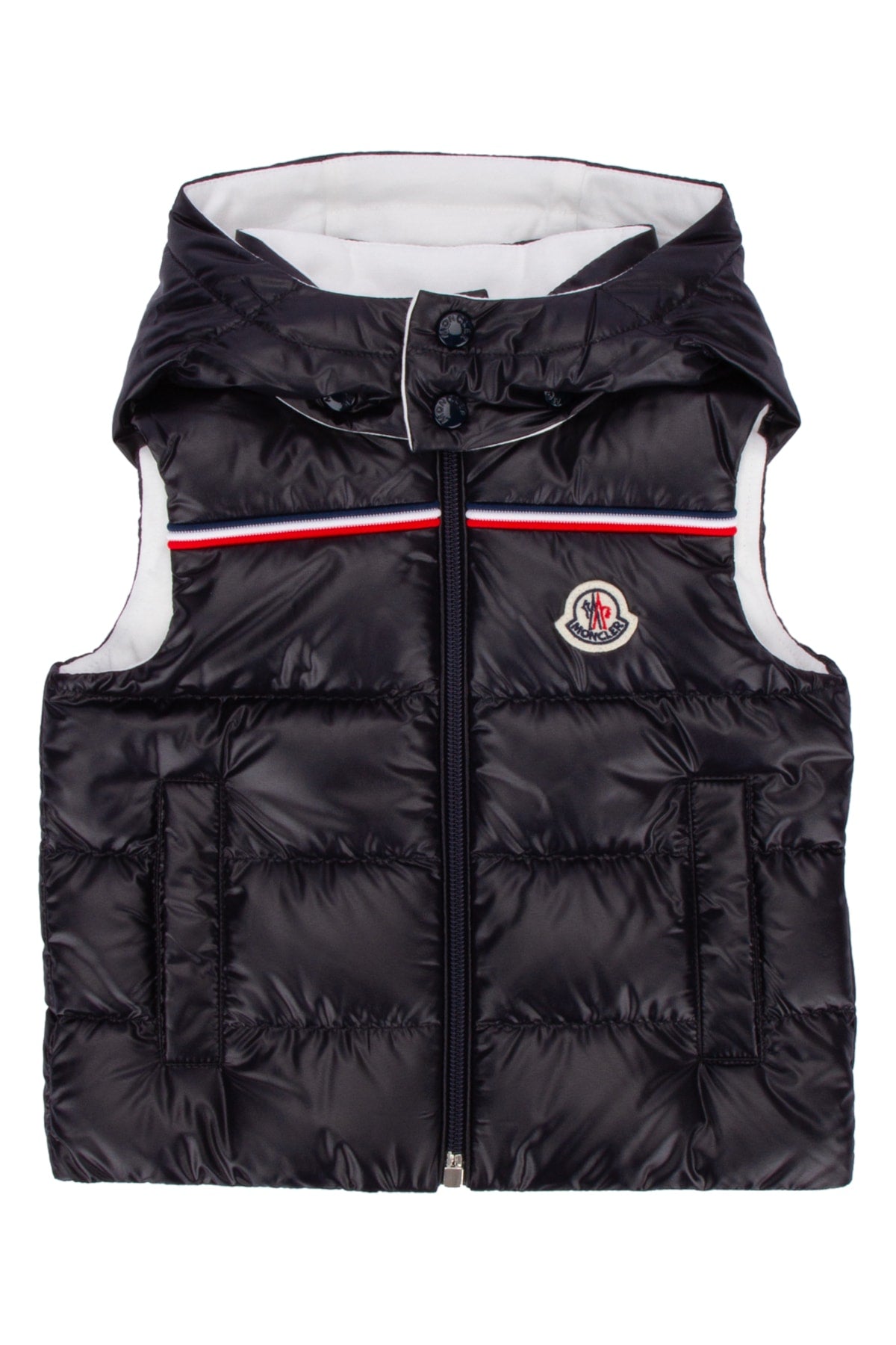 Moncler Jr Quilted Down Vest — Black by Moncler Jr