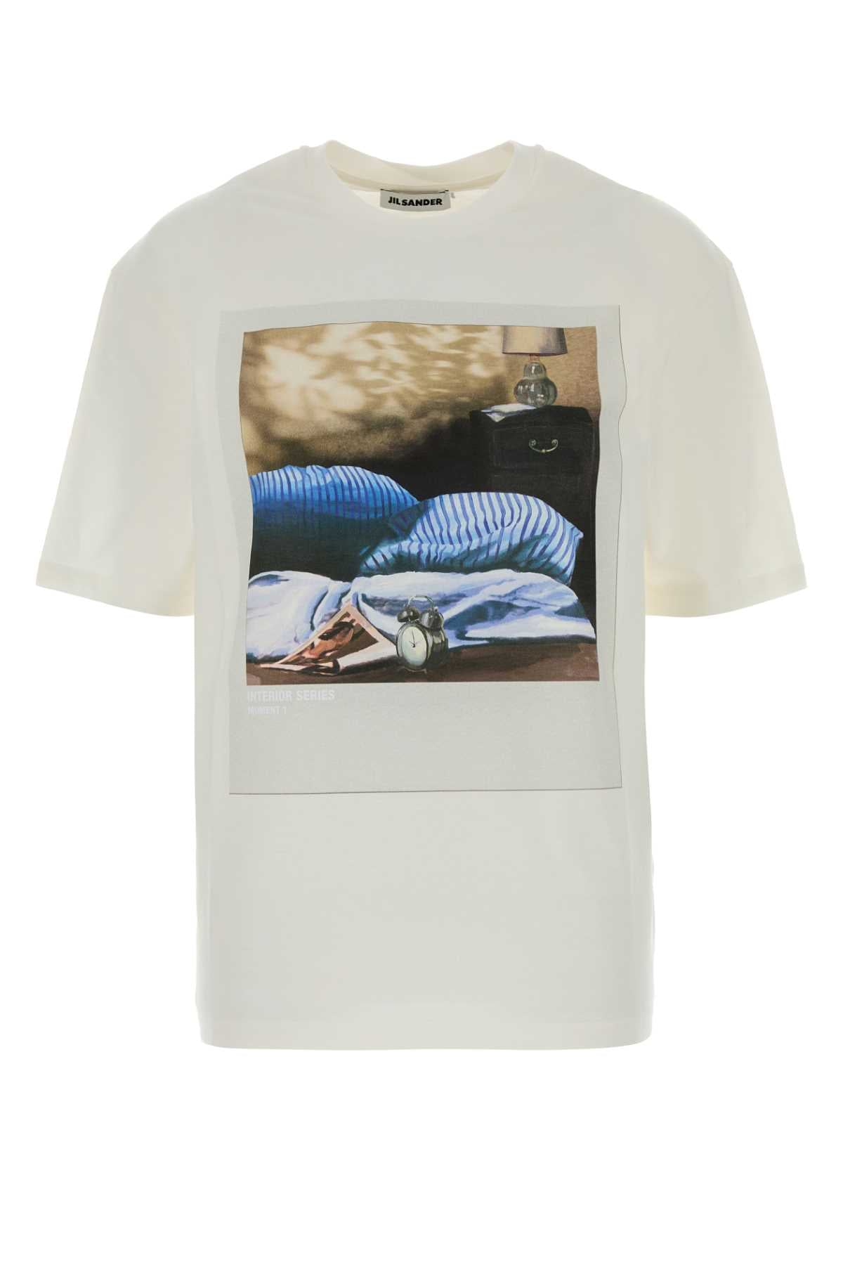 Jil Sander Graphic-Print Cotton T-Shirt — White by Jil Sander