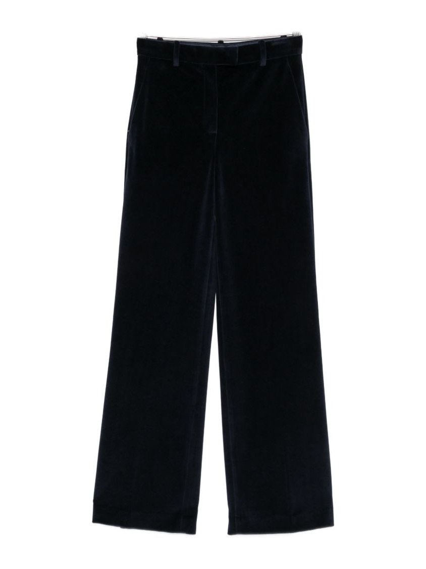 Circolo 1901 Velvet Cotton Trousers — Ink by Circolo 1901