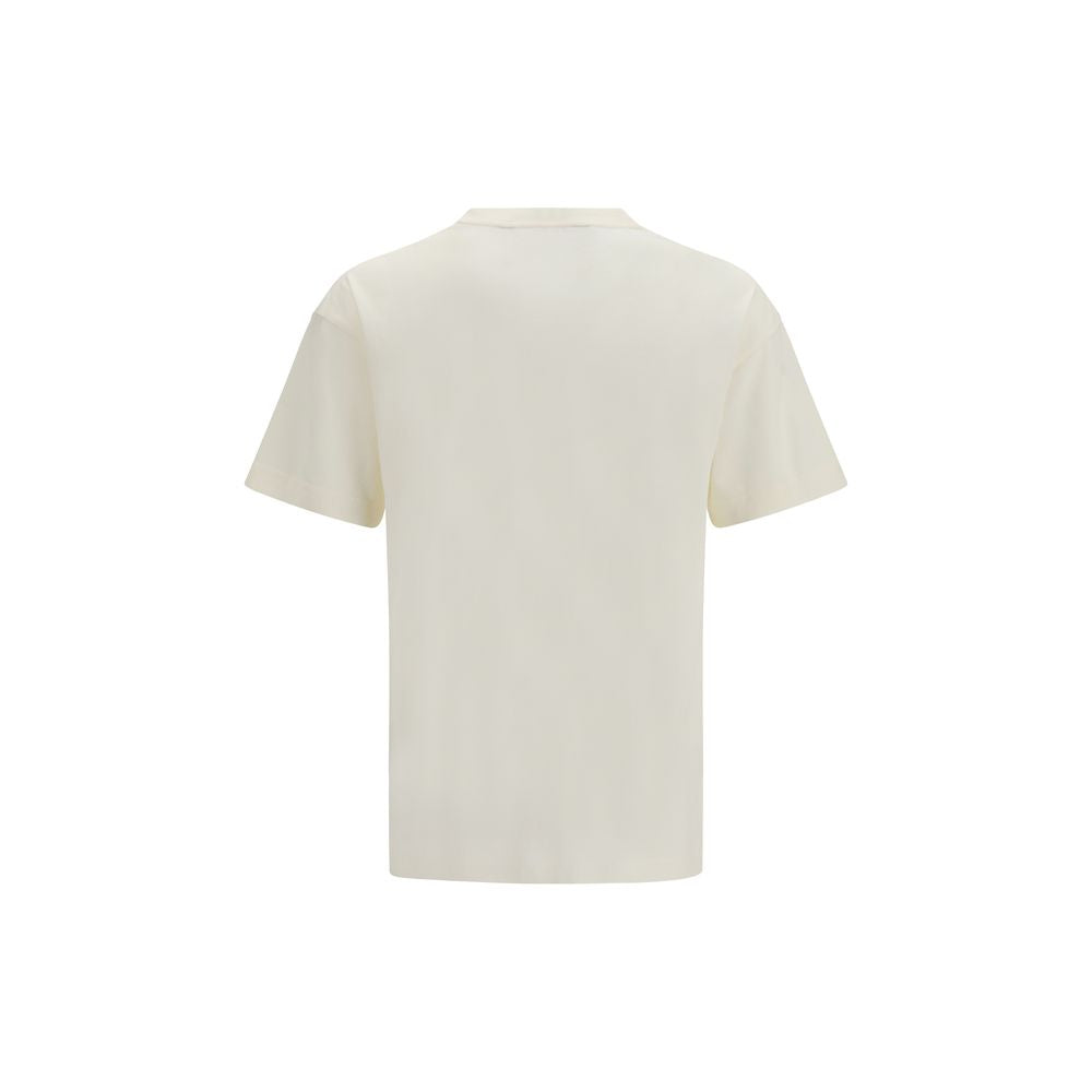 Palm Angels Logo Crewneck T-Shirt — Beige, view 2