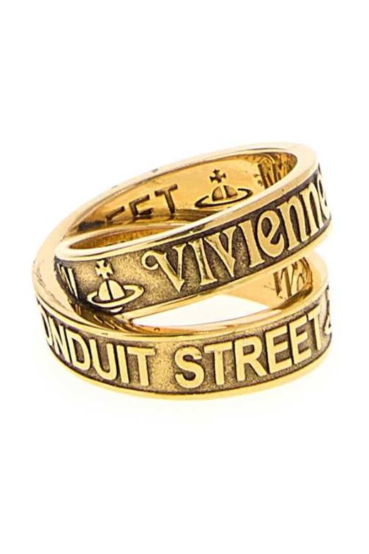 Vivienne Westwood Textured Band Ring — Gold, view 3