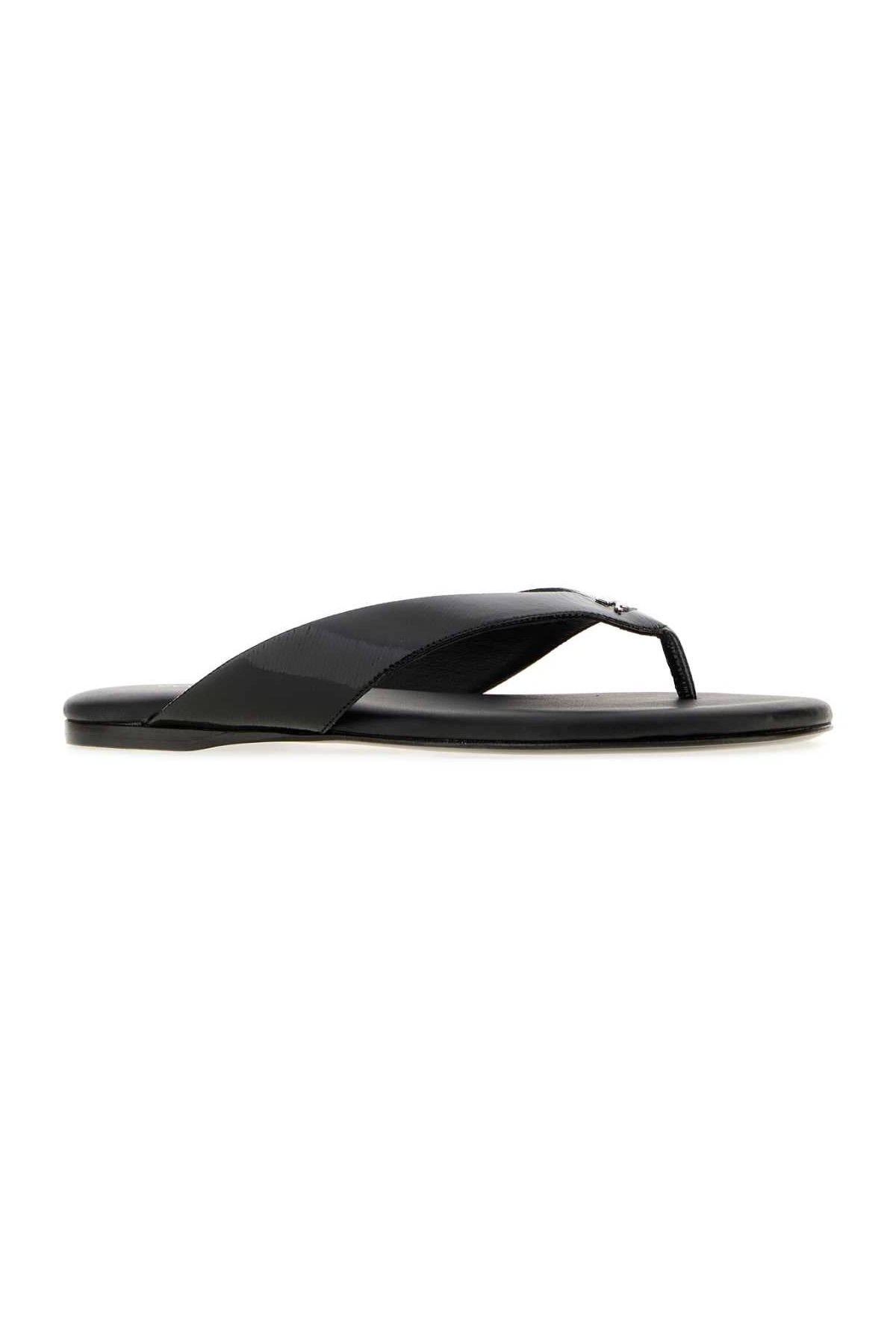 Courreges Fabric Upper Slipper — Black, view 2