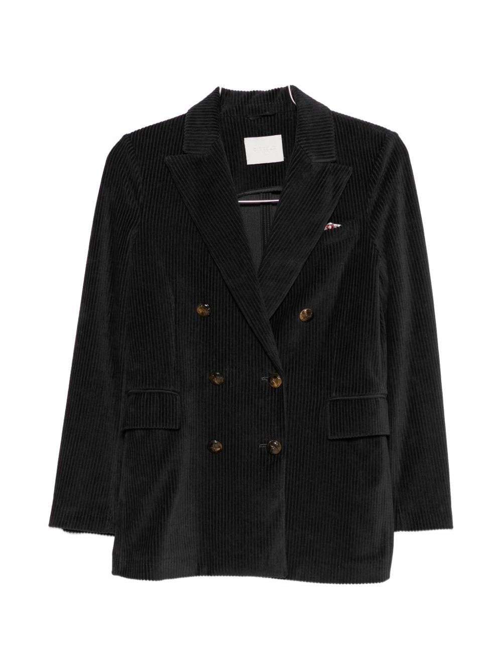 Circolo 1901 Corduroy Double-Breasted Blazer — Navy by Circolo 1901