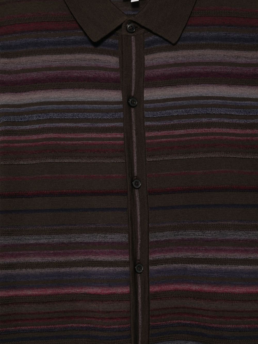Paul Smith Horizontal Stripe Cardigan — Brown, view 2