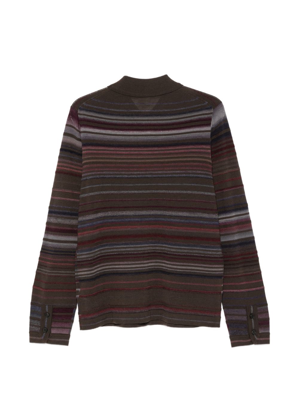 Paul Smith Horizontal Stripe Cardigan — Brown, view 3