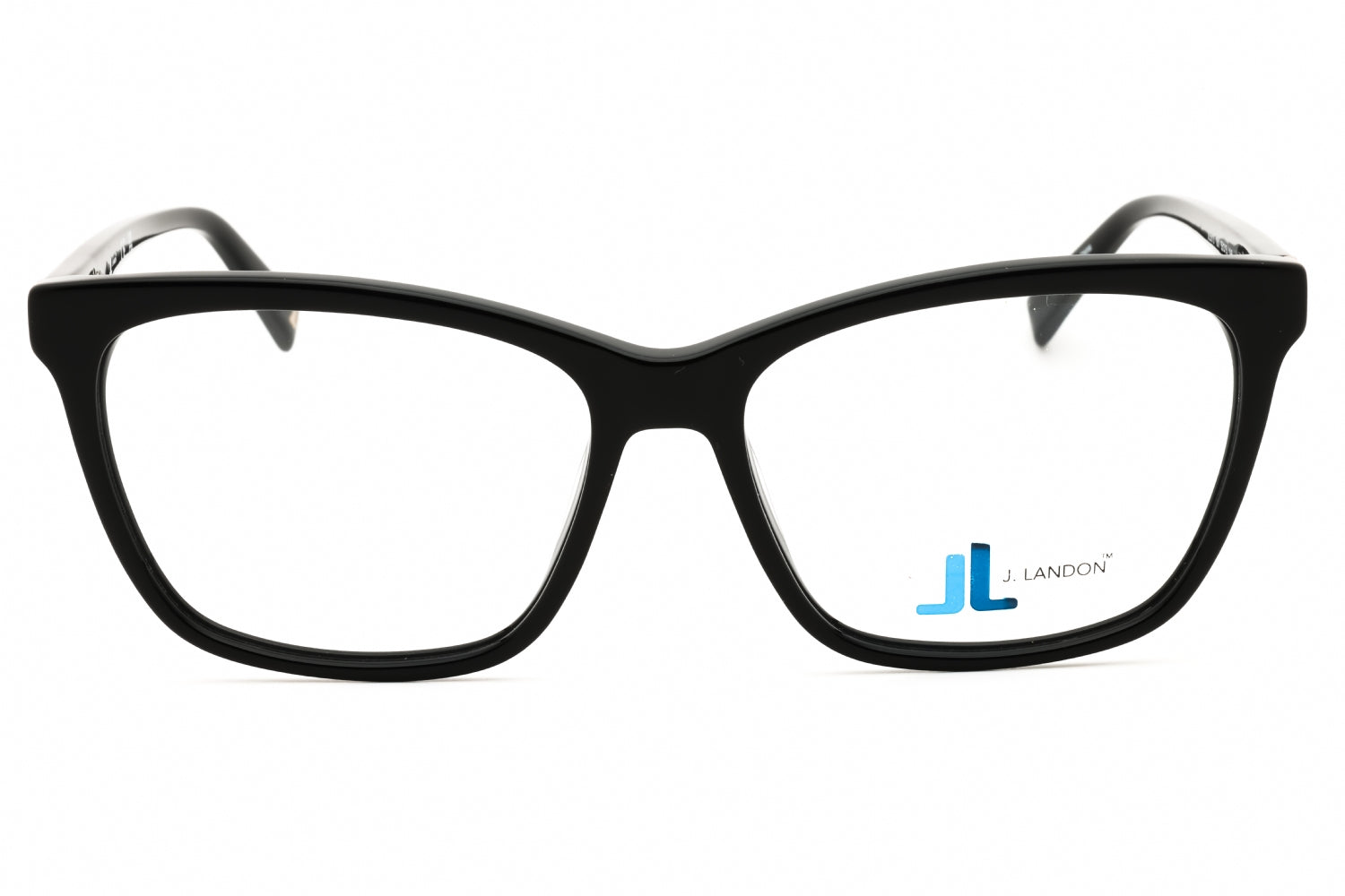 J. Landon JL5013 Rectangular Acetate Eyeglasses — Black, view 2