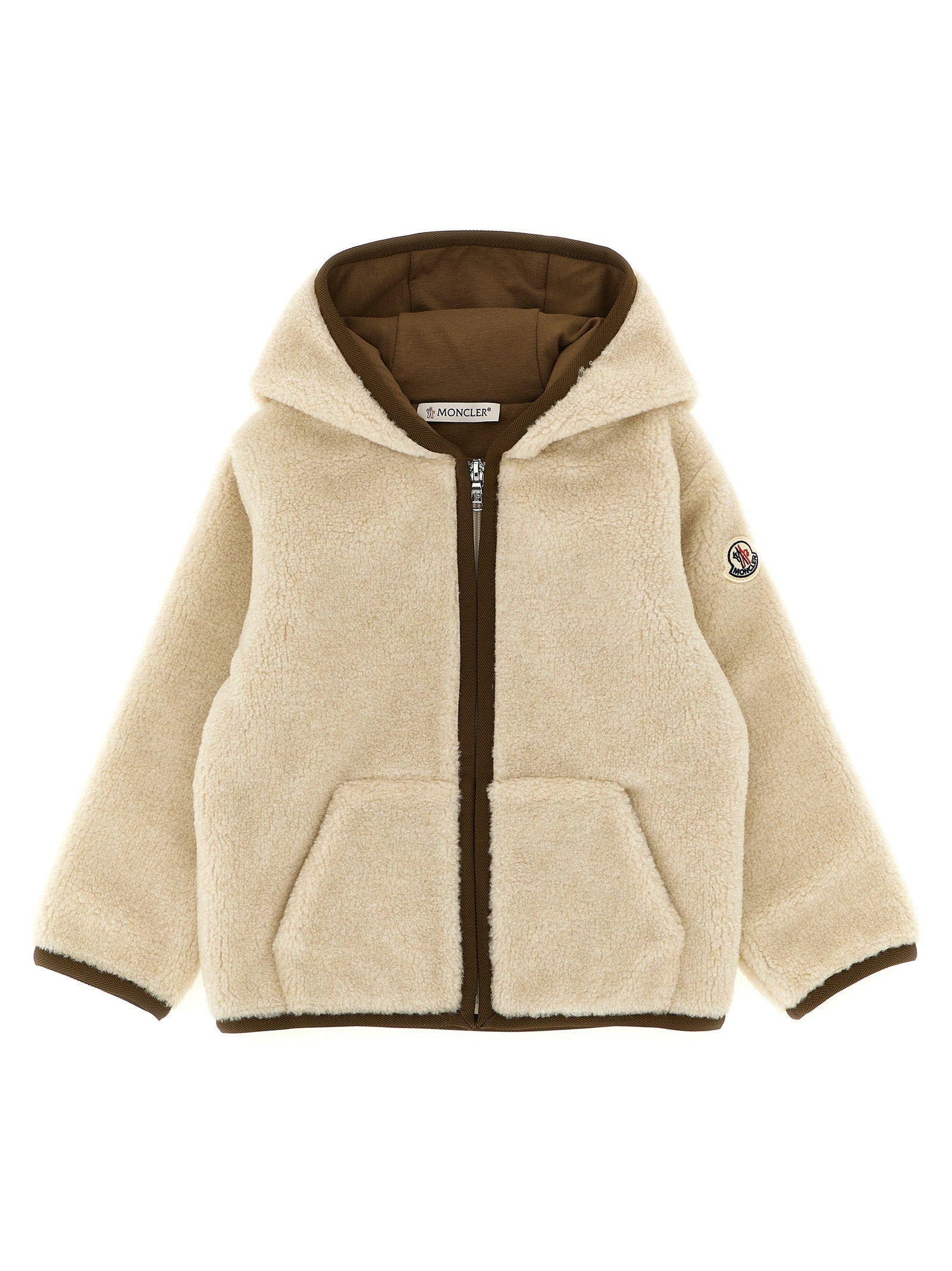 Moncler Enfant Teddy Hoodie — Cream by Moncler Enfant