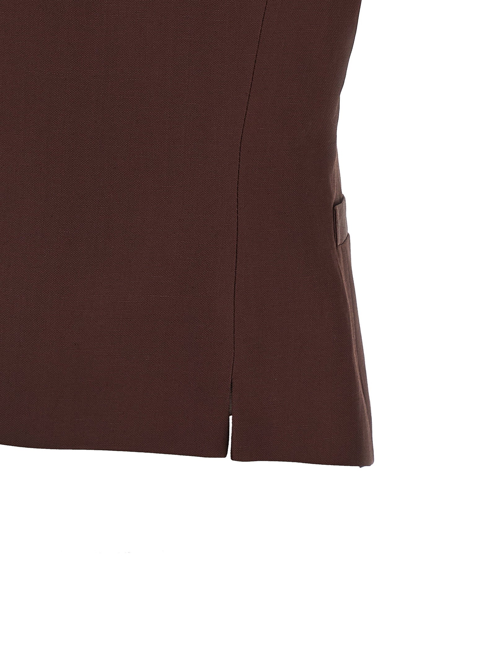 Alberto Biani Viscose and Linen Blend Vest — Burgundy, view 4