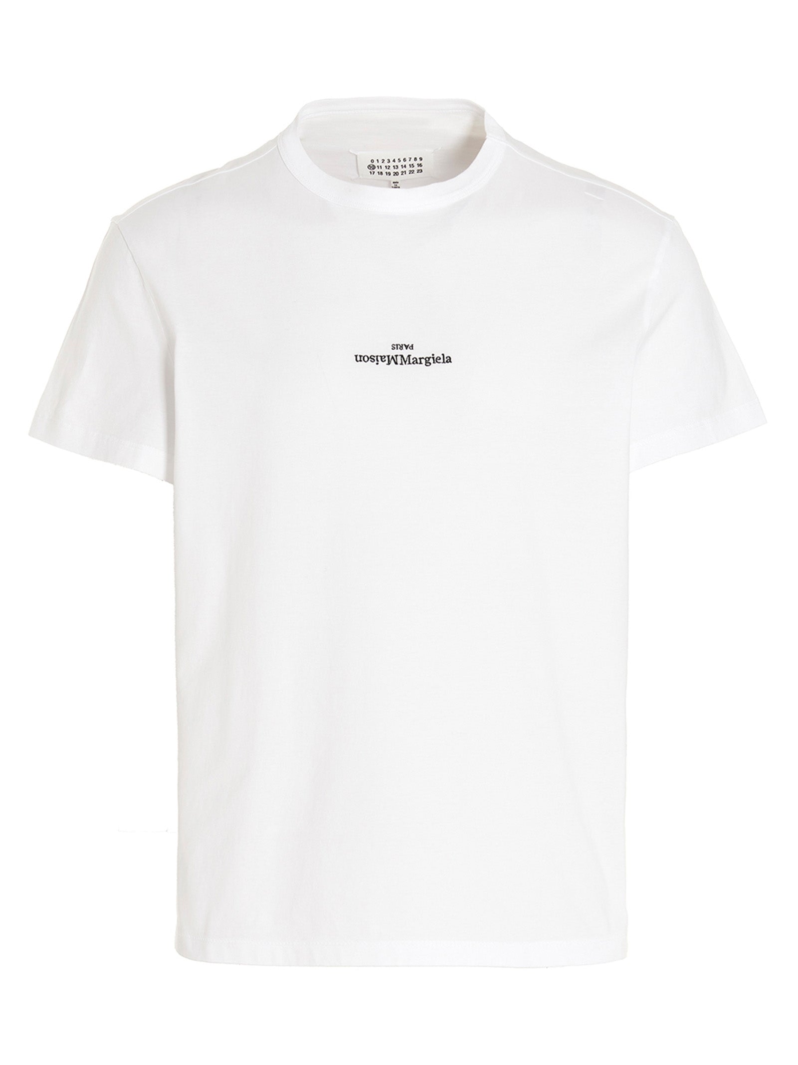 Maison Margiela Logo-Embroidered Cotton T-Shirt — White by Maison Margiela