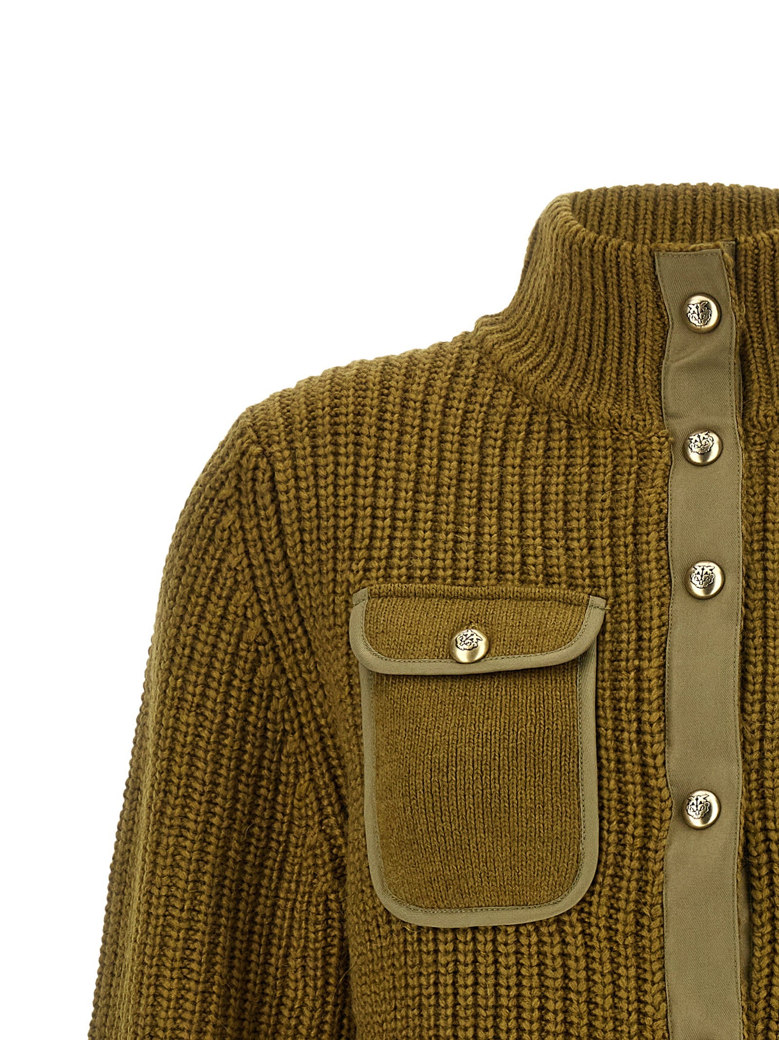 Pinko Cardigan — Olive Green, view 3