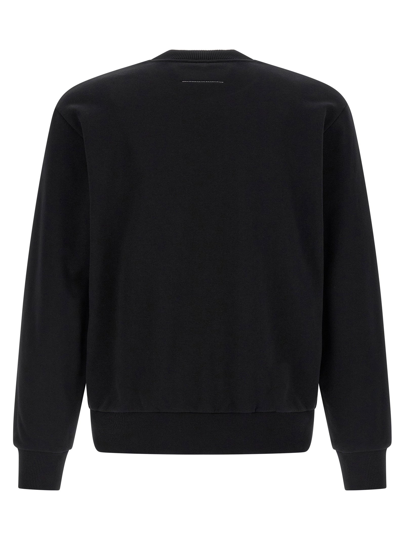 Mm6 Maison Margiela Numeric Signature Spray Paint Sweatshirt — Black - L, view 2