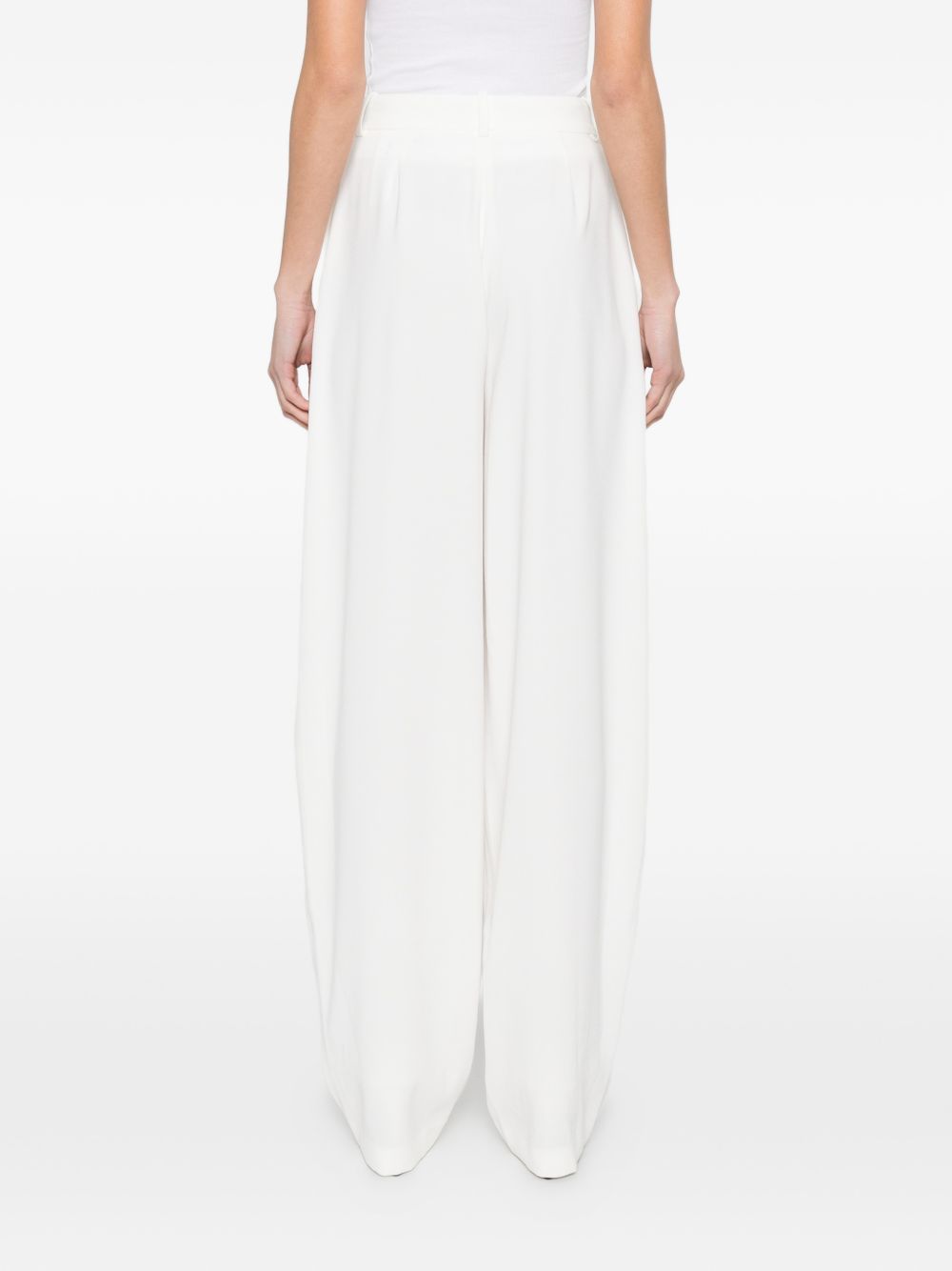 Elisabetta Franchi Wide-Leg Trousers — White, view 5