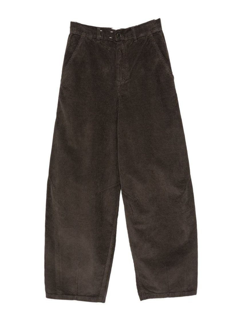 Alysi Corduroy Velvet Trousers — Brown by Alysi