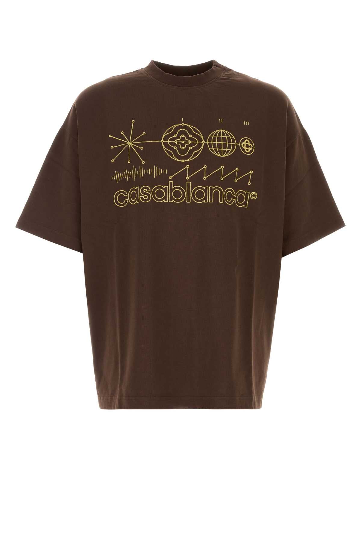 Casablanca Code T-Shirt — Brown by Casablanca