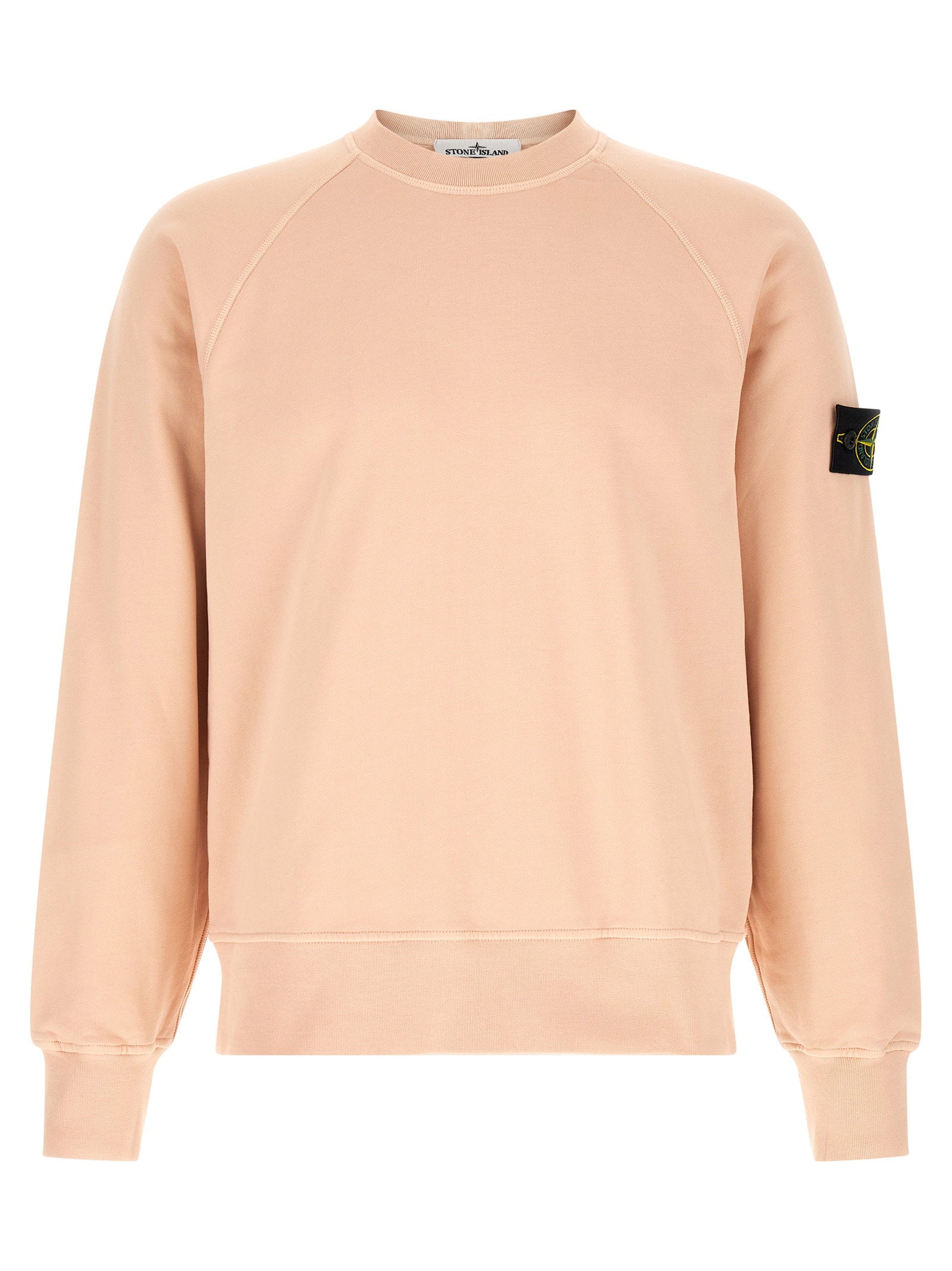 Stone Island Garment-Dyed Cotton Sweatshirt — Pink - L by Stone Island