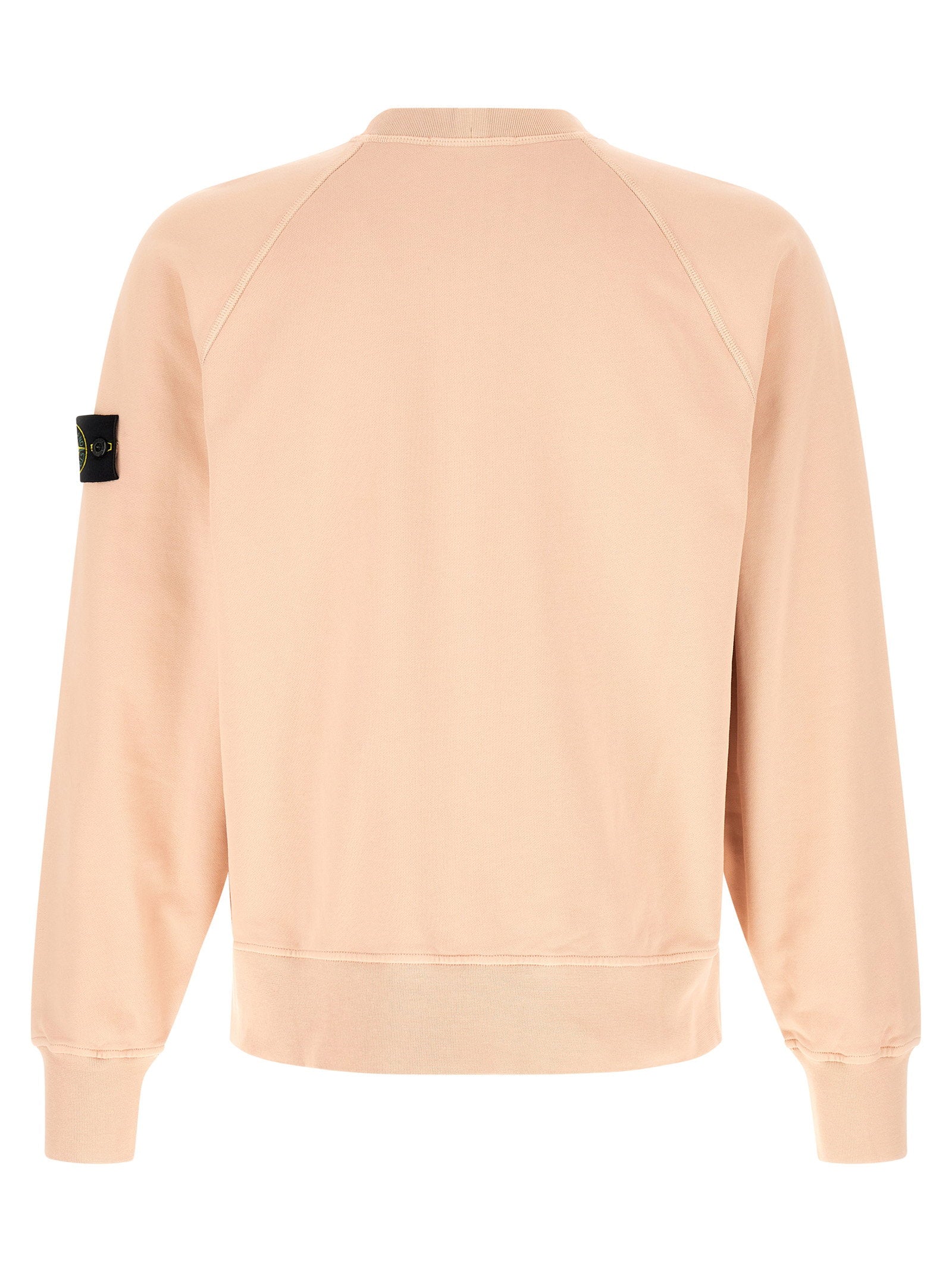 Stone Island Garment-Dyed Cotton Sweatshirt — Pink - L, view 2