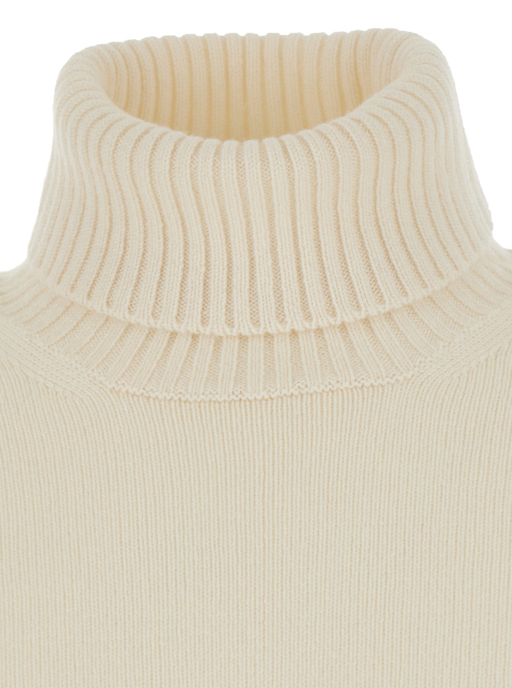 Kangra Wool and Cashmere Turtleneck Sweater — White, view 3