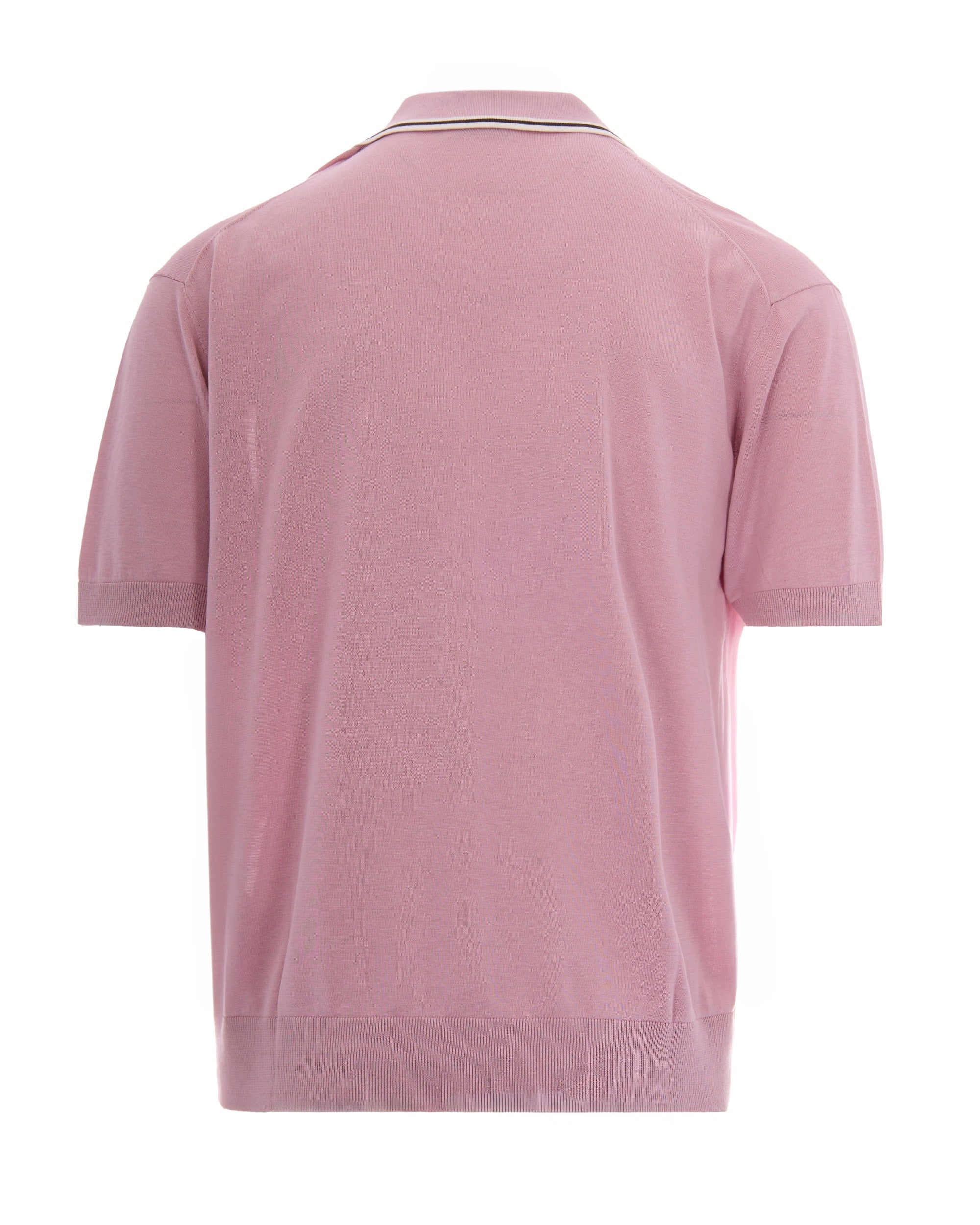 Paolo Pecora Silk-Blend Knit Polo Shirt — Rose by Paolo Pecora