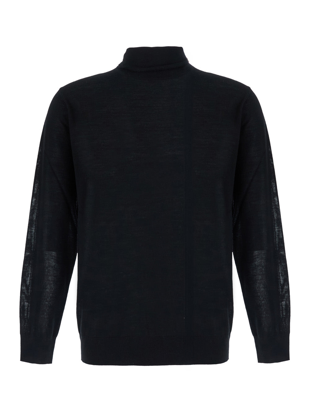 Kangra Extra Fine Merino Wool Turtleneck Sweater — Black by Kangra