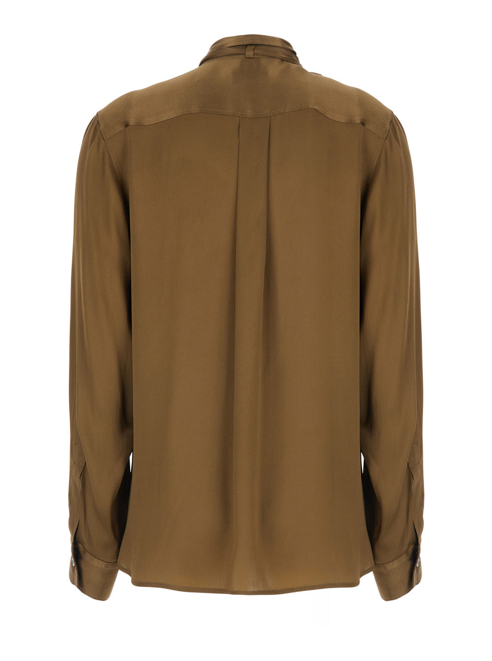 Grifoni Acetate and Silk Blend Shirt — Brown, view 2