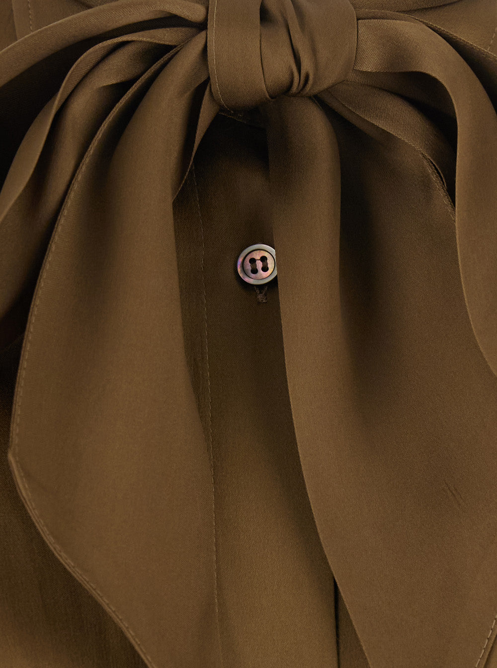 Grifoni Acetate and Silk Blend Shirt — Brown, view 3
