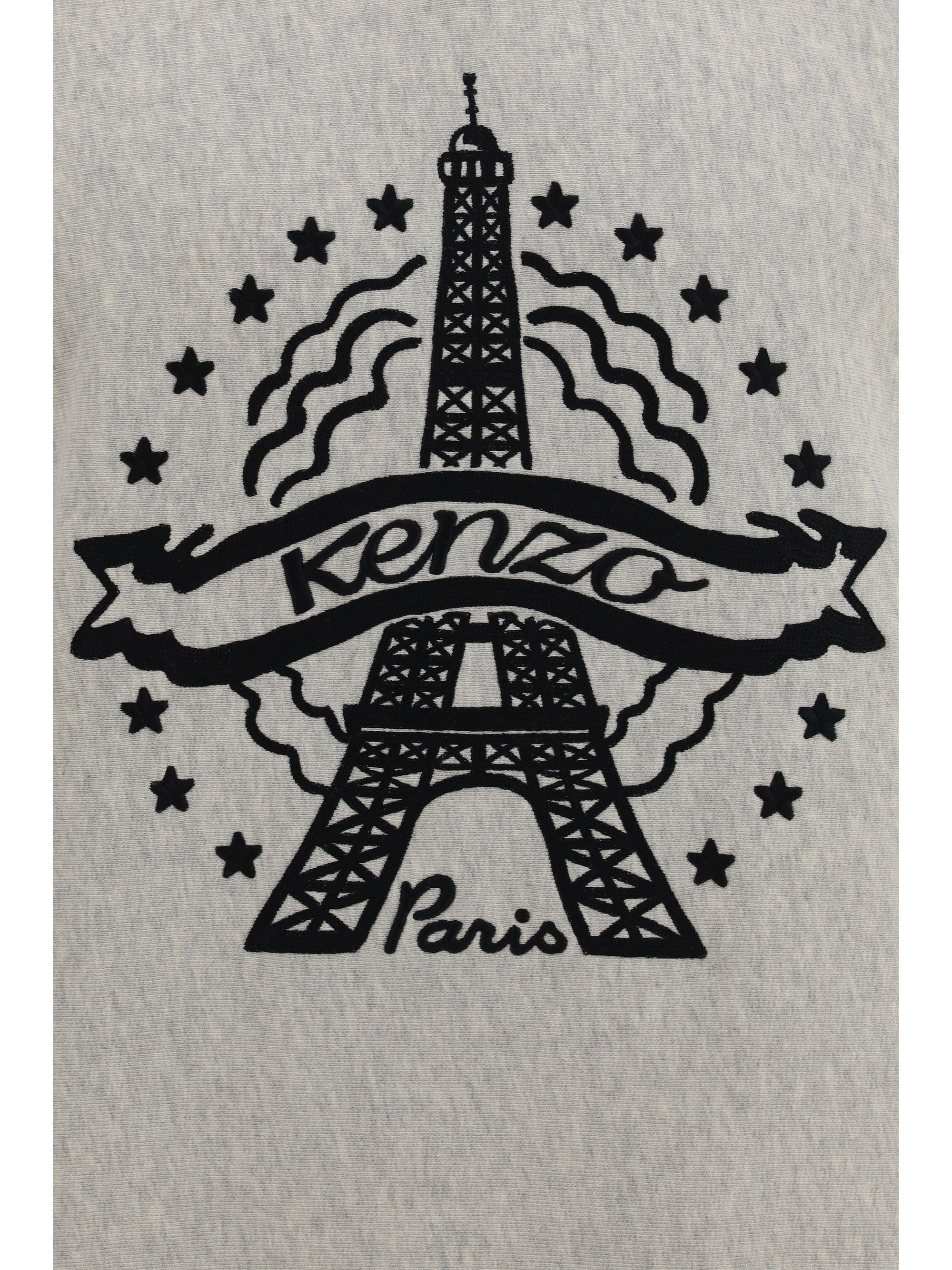 Kenzo Embroidered Eiffel Tower Sweatshirt — Gray by Kenzo