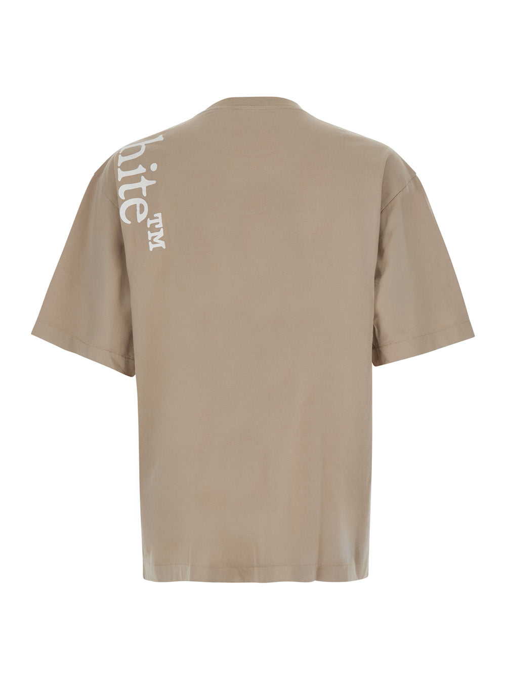 Off-White Vertical Bookish Logo T-Shirt — Beige, view 2