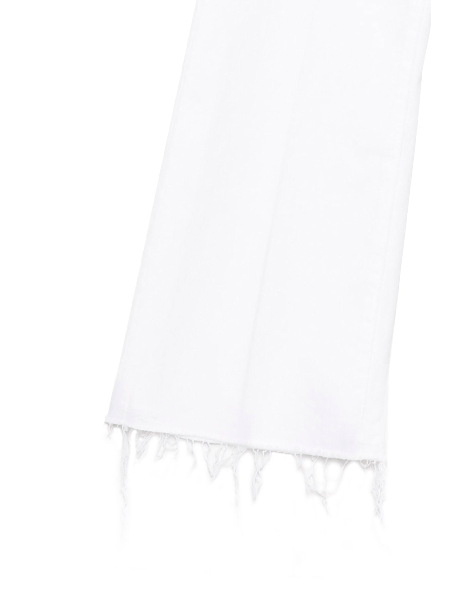 Mother Ankle Fray Jeans — White, view 3