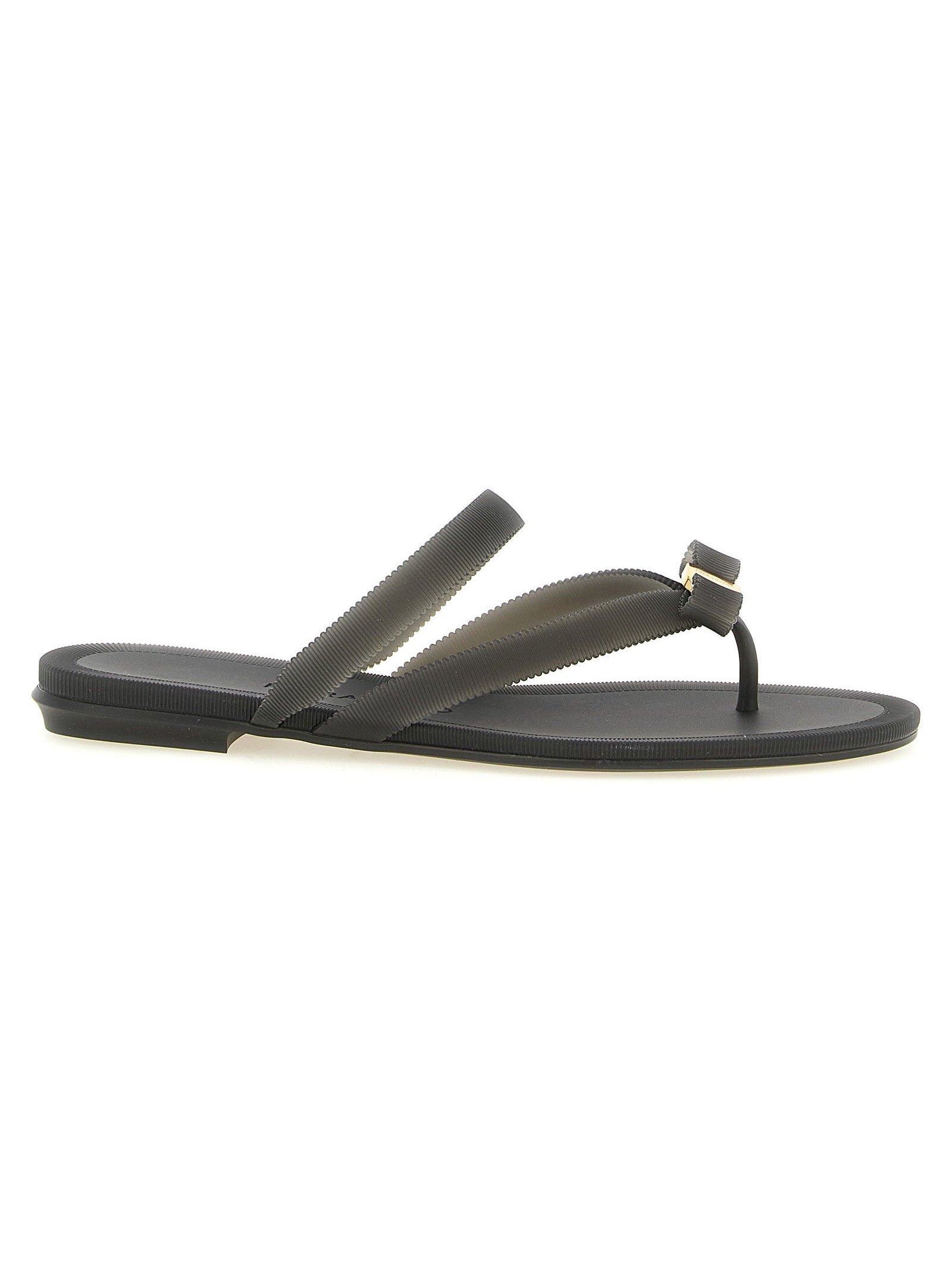 Ferragamo Thong Sandal — Black by Ferragamo