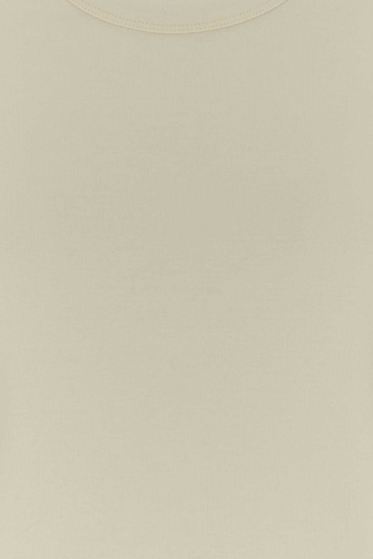 Lemaire Cotton T-shirt — Beige, view 3