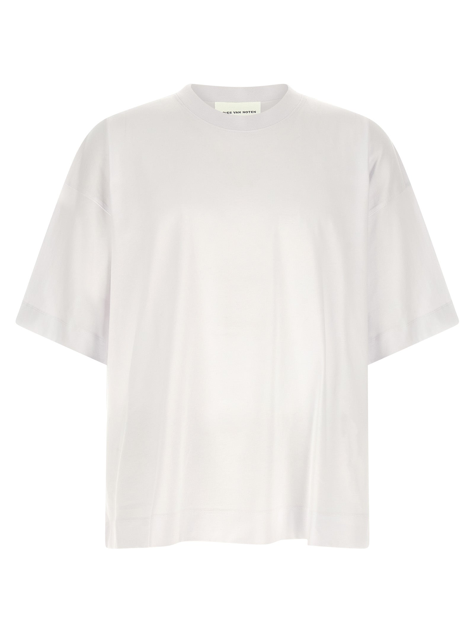 Dries Van Noten Oversized Cotton T-Shirt — White by Dries Van Noten