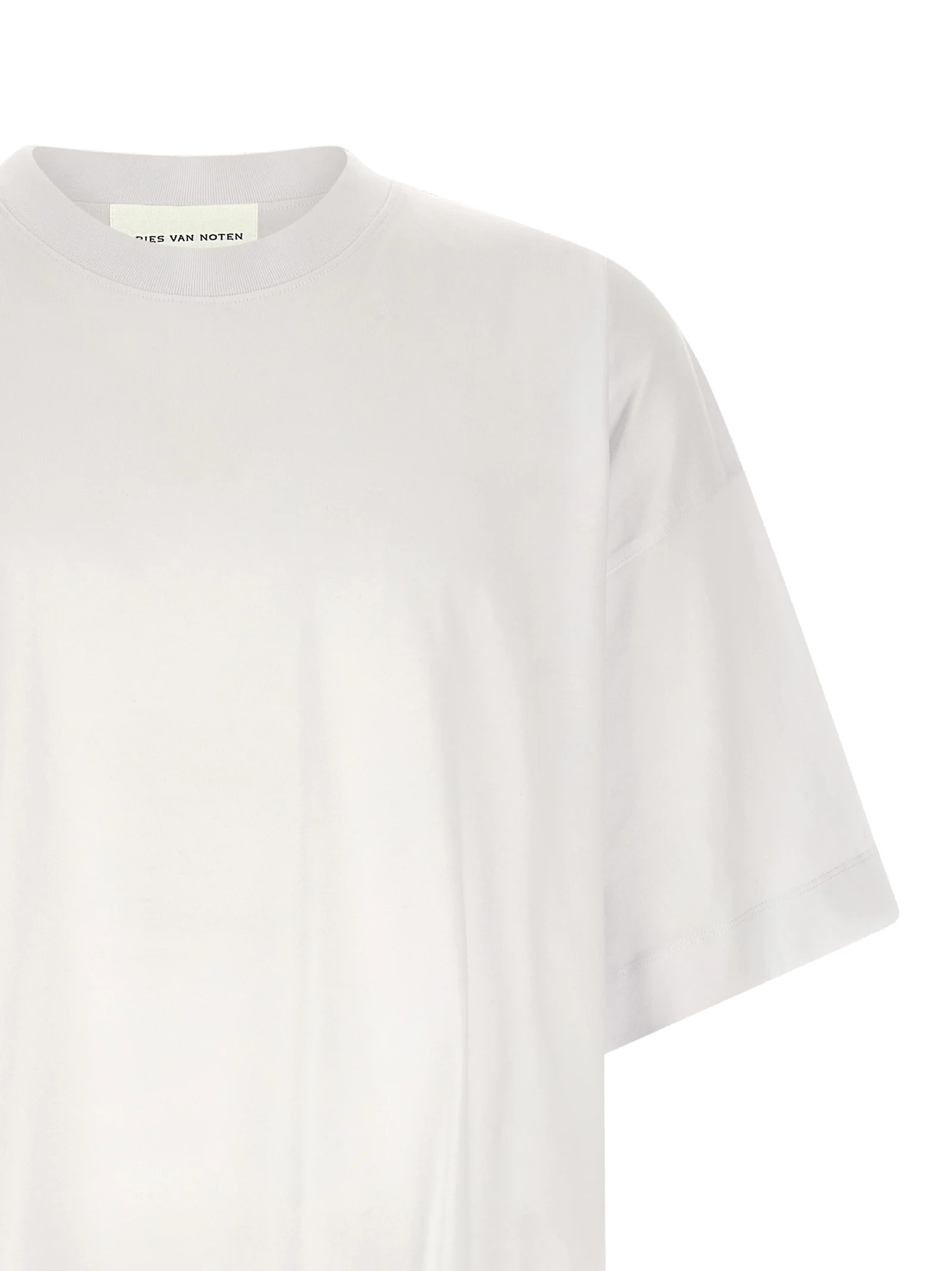 Dries Van Noten Oversized Cotton T-Shirt — White, view 3