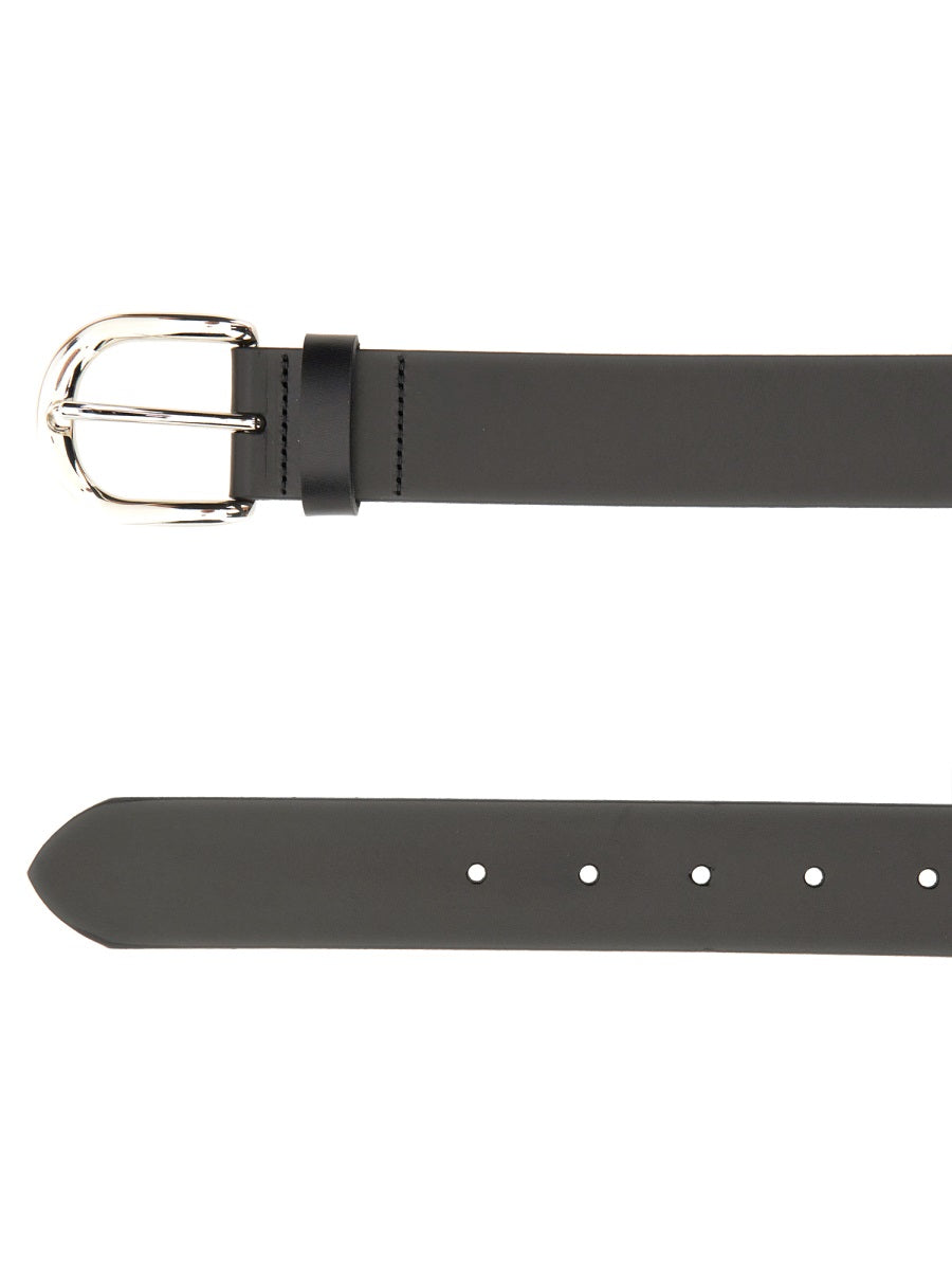Isabel Marant Leather Belt — Black, view 3